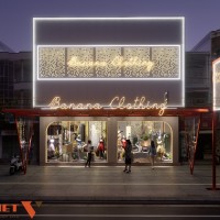 Thiết kế cửa hàng quần áo Banana Clothing 140m2 của Anh Đức tại Lào 